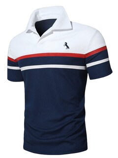 Foto 1 | Foto 1 | Camiseta De Golf Soly Hux Para Hombre, Manga Corta, Color Block, Azul Marino, Xxl - Venta Internacional.