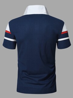 Foto 2 | Foto 2 | Camiseta De Golf Soly Hux Para Hombre, Manga Corta, Color Block, Azul Marino, Xxl - Venta Internacional.