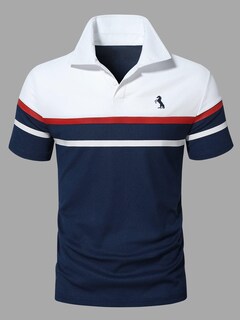 Foto 3 | Foto 3 | Camiseta De Golf Soly Hux Para Hombre, Manga Corta, Color Block, Azul Marino, Xxl - Venta Internacional.