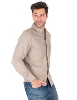 Generra | Camisa Manga Larga Para Hombre, Estilo Casual, Con Bolsillos Frontales