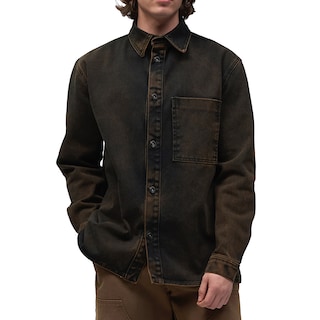 Foto 1 | Foto 1 | Sobrecamisa De Mezclilla Mchk. Bolsillos Al Frente, Caballero, Color Roca. Modelo 8074