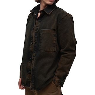 Foto 2 | Foto 2 | Sobrecamisa De Mezclilla Mchk. Bolsillos Al Frente, Caballero, Color Roca. Modelo 8074