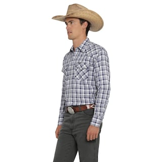 Foto 2 | Foto 2 | Camisa Vaquera Wrangler Hombre Painted Desert Regular Manga Larga 467 Azul Marino