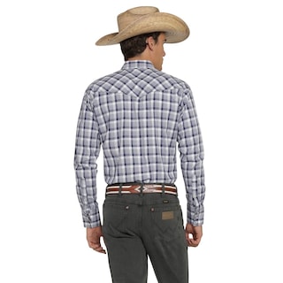 Foto 3 | Foto 3 | Camisa Vaquera Wrangler Hombre Painted Desert Regular Manga Larga 467 Azul Marino