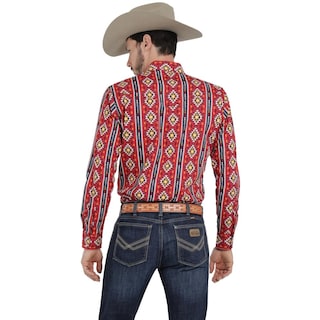 Foto 3 | Foto 3 | Camisa Vaquera Wrangler Hombre Checotah Regular Manga Larga 992 Rojo