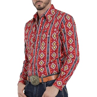 Foto 5 | Foto 5 | Camisa Vaquera Wrangler Hombre Checotah Regular Manga Larga 992 Rojo