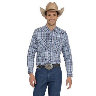 Foto 1 | Foto 1 | Camisa Vaquera Wrangler Hombre Western Fashion Slim Manga Larga 474 Azul