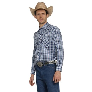 Foto 2 | Foto 2 | Camisa Vaquera Wrangler Hombre Western Fashion Slim Manga Larga 474 Azul