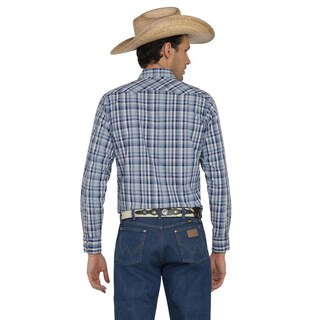 Foto 3 | Foto 3 | Camisa Vaquera Wrangler Hombre Western Fashion Slim Manga Larga 474 Azul
