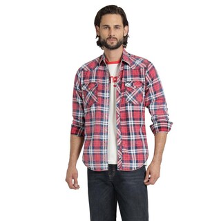 Foto 1 | Foto 1 | Camisa Vaquera Wrangler Hombre Retro Slim Manga Larga 533 Rojo