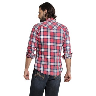 Foto 3 | Foto 3 | Camisa Vaquera Wrangler Hombre Retro Slim Manga Larga 533 Rojo