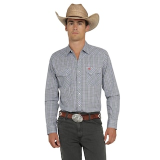 Foto 1 | Foto 1 | Camisa Vaquera Wrangler Hombre Western Fashion Slim Manga Larga 451 Azul