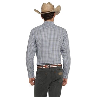 Foto 3 | Foto 3 | Camisa Vaquera Wrangler Hombre Western Fashion Slim Manga Larga 451 Azul
