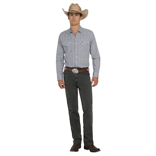 Foto 4 | Foto 4 | Camisa Vaquera Wrangler Hombre Western Fashion Slim Manga Larga 451 Azul
