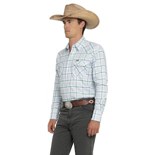 Foto 2 | Foto 2 | Camisa Vaquera Wrangler Hombre Painted Desert Regular Manga Larga 494 Verde