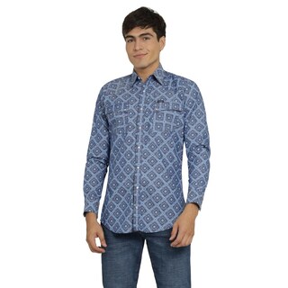 Foto 1 | Foto 1 | Camisa Vaquera Wrangler Hombre Retro Slim Manga Larga 509 Azul Marino