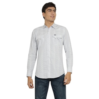 Foto 1 | Foto 1 | Camisa Vaquera Wrangler Hombre 20 Extreme Slim Manga Larga 816 Blanco