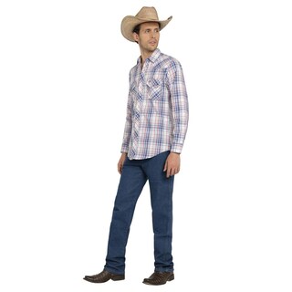 Foto 4 | Foto 4 | Camisa Vaquera Wrangler Hombre Western Fashion Slim Manga Larga 948 Azul