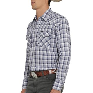 Foto 5 | Foto 5 | Camisa Vaquera Wrangler Hombre Painted Desert Regular Manga Larga 467 Azul Marino