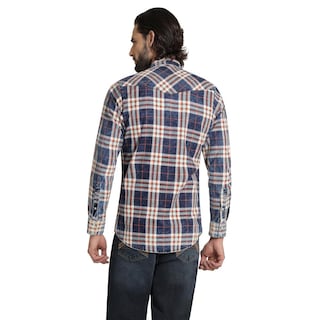 Foto 3 | Foto 3 | Camisa Vaquera Wrangler Hombre Retro Slim Manga Larga 529 Azul