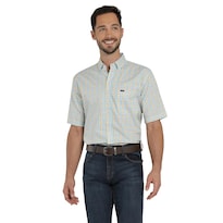 Camisa Lee Hombre Classic Regular Manga Corta 757 Amarillo