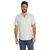 Camisa Lee Hombre Quality Genuine Slim Fit Manga Corta 800 Verde