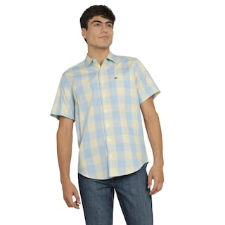 Foto 1 | Foto 1 | Camisa Lee Hombre Quality Genuine Slim Fit Manga Corta 801 Amarillo