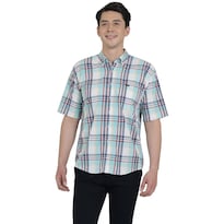 Camisa Lee Hombre Classic Regular Manga Corta 667 Azul