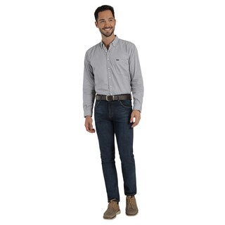 Foto 4 | Foto 4 | Camisa Lee Classic Regular Manga Larga 879 Gris para Hombre