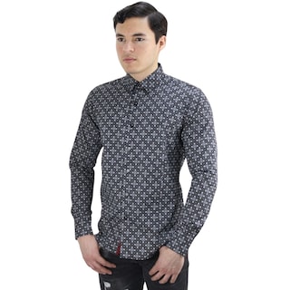 Foto 1 | Foto 1 | Camisa Barabas 2b355 Negra Blanca Para Hombre