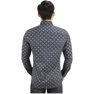 Foto 2 | Foto 2 | Camisa Barabas 2b355 Negra Blanca Para Hombre