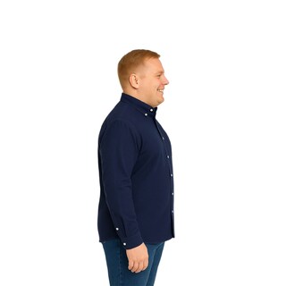 Foto 3 | Foto 3 | Camisa Big Kong Marino Lisa Hombre Grande Formal Manga Larga