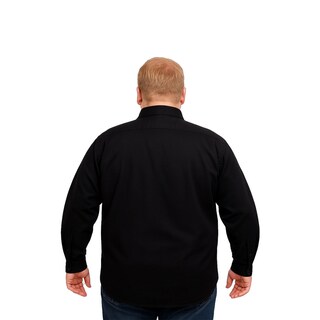 Foto 2 | Foto 2 | Camisa Big Kong Negra Lisa Hombre Grande Formal Manga Larga