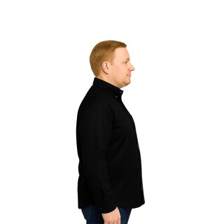 Foto 4 | Foto 4 | Camisa Big Kong Negra Lisa Hombre Grande Formal Manga Larga