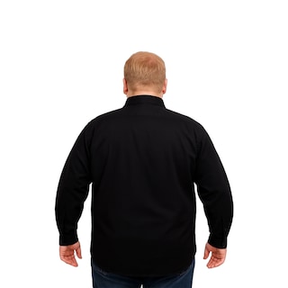 Foto 2 | Foto 2 | Camisa Big Kong Negra Lisa Hombre Grande Formal Manga Larga