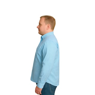 Foto 3 | Foto 3 | Camisa Big Kong Usa Hombre Rayas Azul Turquesa Manga Larga