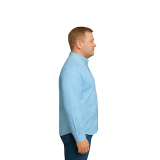Foto 4 | Foto 4 | Camisa Big Kong Usa Hombre Rayas Azul Turquesa Manga Larga