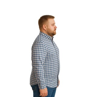Foto 3 | Foto 3 | Camisa Big Kong Cuadros Azul Marino Hombre Talla Grande