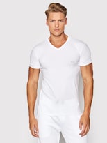 Playeras Armani Exchange Camisetas De Hombre Cuello V Color Blanco 2 Pack - Original
