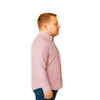 Foto 3 | Foto 3 | Camisa Big Kong Manga Larga Cuadros Rosa Y Azul Talla Grande