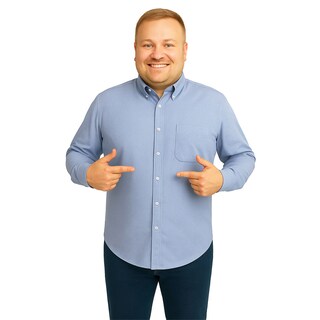 Foto 1 | Foto 1 | Camisa Big Kong Manga Larga Tallas Grandes Azul Cielo