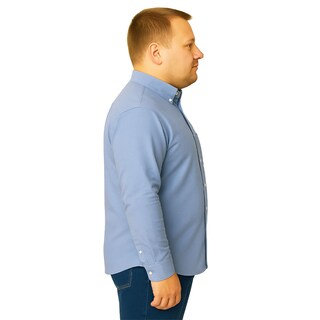 Foto 3 | Foto 3 | Camisa Big Kong Manga Larga Tallas Grandes Azul Cielo