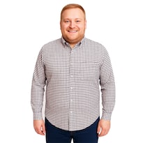 Camisa Negra Cuadros Rosas Big Kong Tallas Grandes Hombre