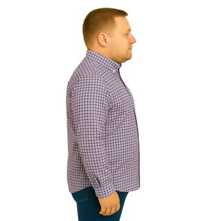 Foto 3 | Foto 3 | Camisa Tallas Grandes Hombre Cuadros Morados Big Kong
