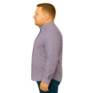 Foto 4 | Foto 4 | Camisa Tallas Grandes Hombre Cuadros Morados Big Kong