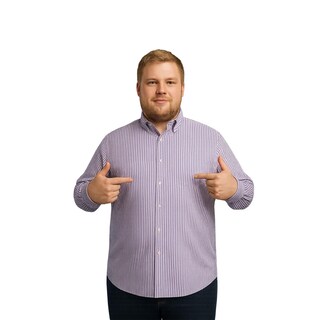 Foto 1 | Foto 1 | Camisa Rayas Morado Para Hombre Big Kong Talla Grande