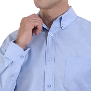 Foto 4 | Foto 4 | Camisa Casual Yale Manga Larga Tela Oxford Regular Fit 3216 Azul Cielo