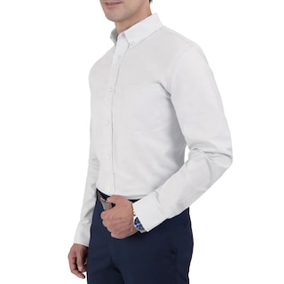 Foto 3 | Foto 3 | Camisa Casual Yale Manga Larga Tela Oxford Regular Fit 3216 Blanco