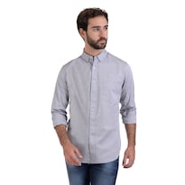 Camisa Casual Supply Manga Larga 6602 Gris