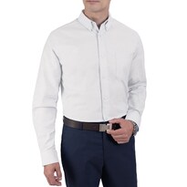 Camisa Casual Yale Manga Larga Tela Oxford Regular Fit 3216 Blanco
